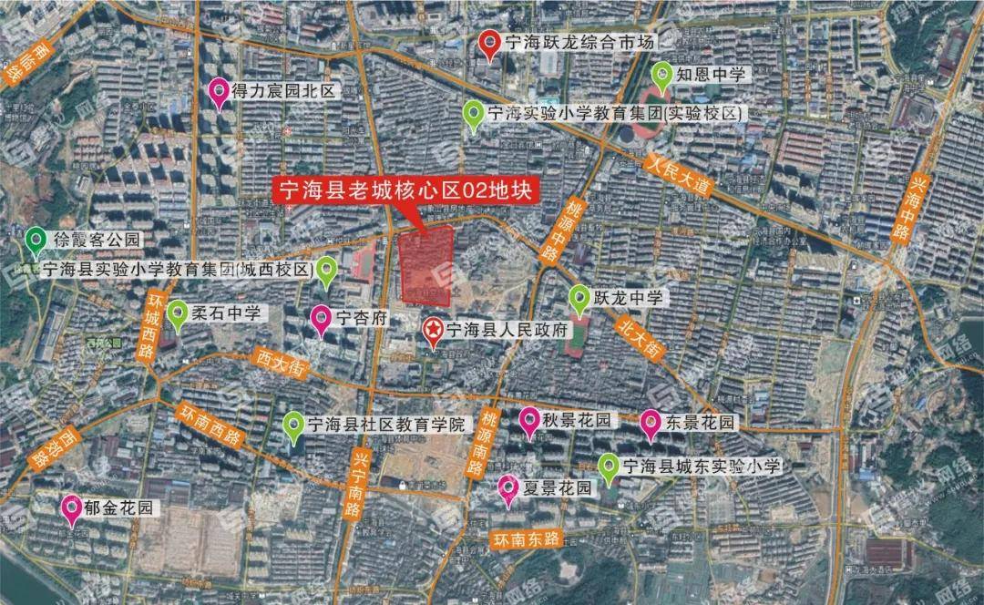 东侧毗邻宁海城区重要交通干道桃源南路,北向直抵新城市中心区,南向