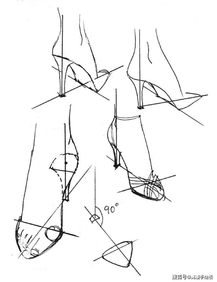 高跟鞋必学画法详解