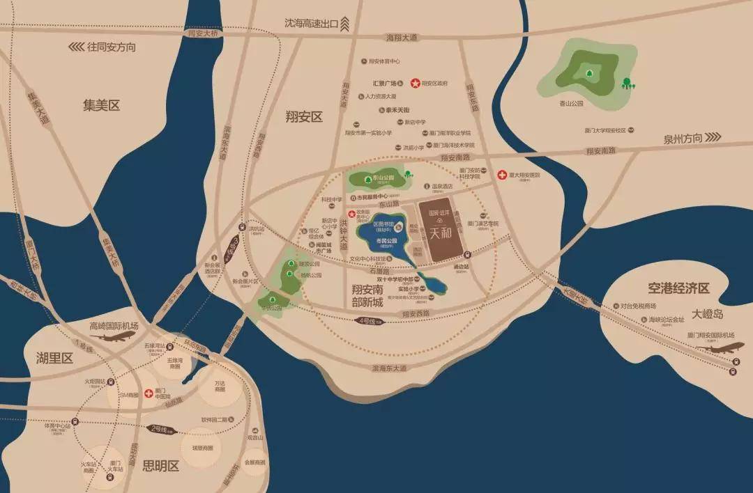 厦门国贸远洋天和项目位于厦门市翔安区南部新城,是远洋地产首入厦门
