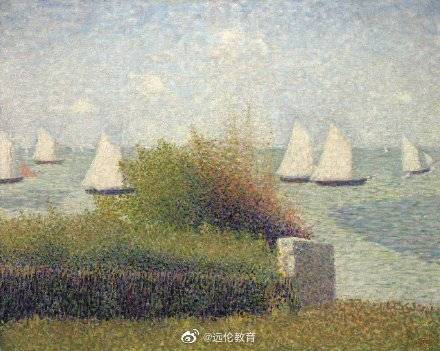 法国点彩派画家georges seurat(乔治·修拉#点彩画#远伦分享