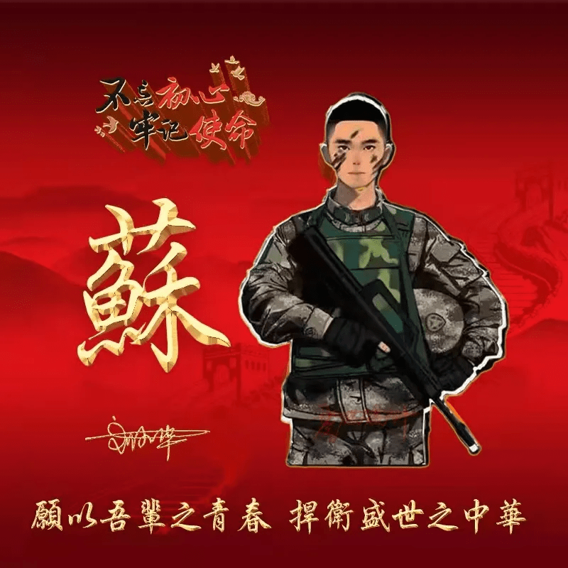 你该换微信头像了,26张卡通军旅签名头像,只争朝夕不负韶华