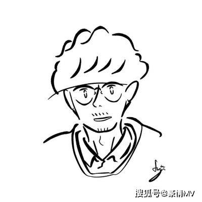 2021男生手绘简笔画头像合集_手绘男生线条头像图片