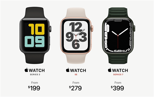 苹果发布apple watch 7系列智能手表:7年来首次大改,18小时续航