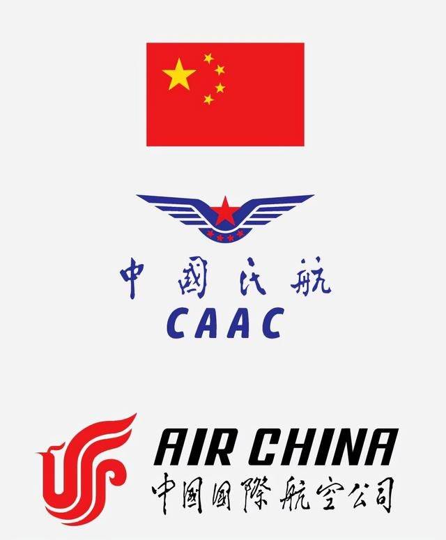 中国民航和中国国际航空公司的标志