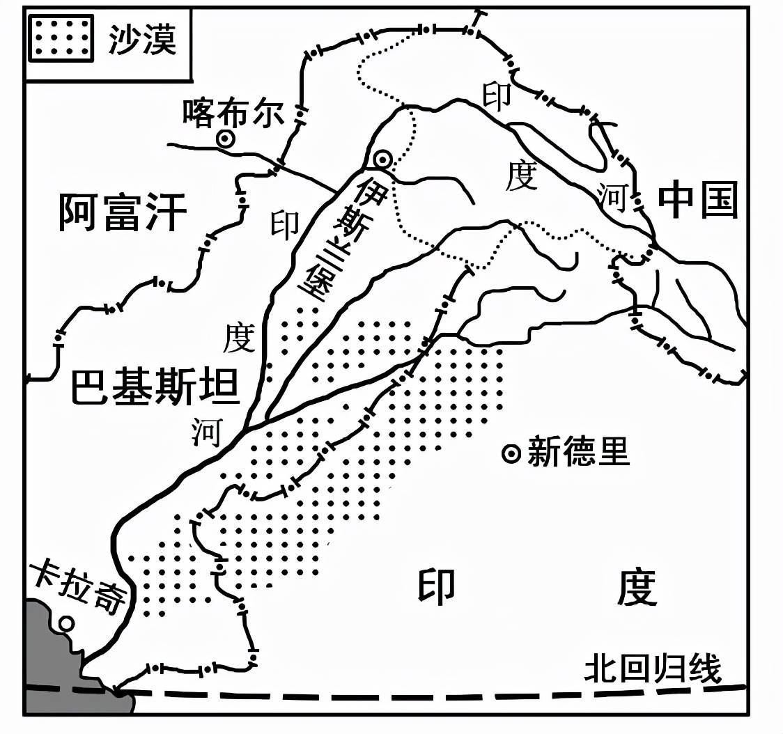 (2)布拉马普特拉河:中国为雅鲁藏布江,与恒河一起注入孟加拉湾.