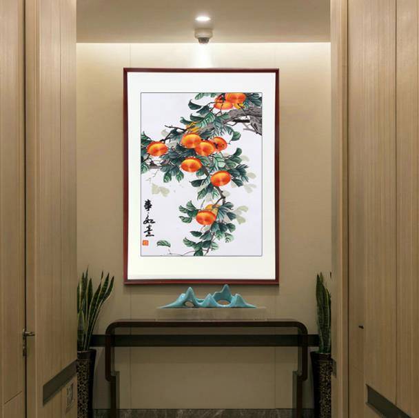 新中式客厅玄关挂什么画好?这几款手工刺绣吉祥画"旺"