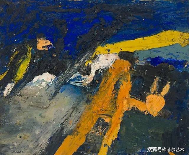 美国画家乔治麦克尼尔抽象表现主义油画作品一般人看不懂