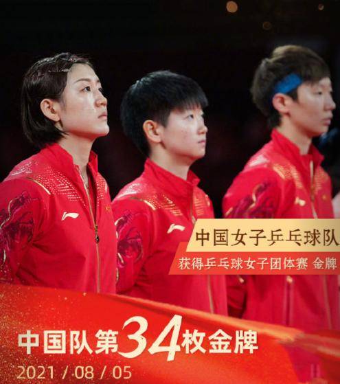 团体决赛中,由陈梦,孙颖莎,王曼昱组成的中国女子乒乓球队不负众望