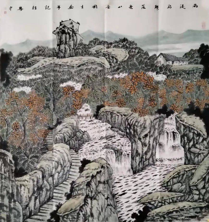 2015年11月27日在省文化馆举办智仁之张国生个人山水画展  2018年其