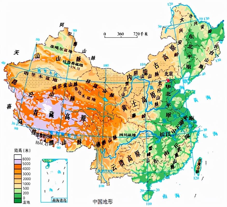 收藏丨漂亮简洁的省区地形地势高清地图