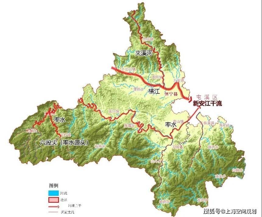 县域核心绿色基底休宁县是一个以中低山为主,丘陵和河谷平原兼而有之