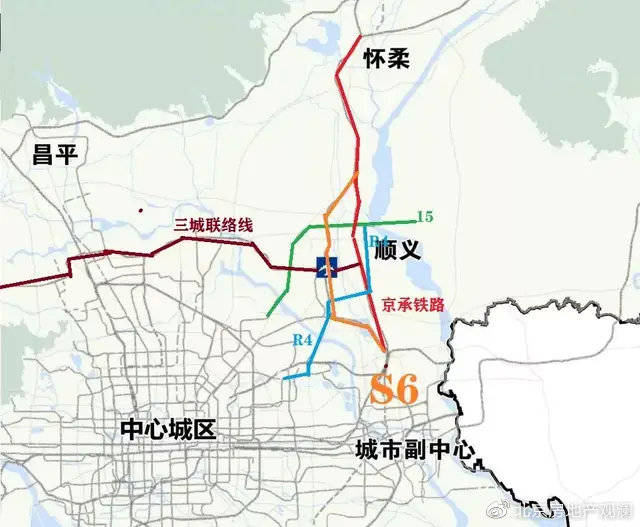 形成了多条线路的连接,有r4(m20,三城联络线,另外还有s6线和京承铁路