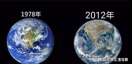 在1978年时,人类所拍摄的地球颜色是美丽的蔚蓝色,这是因为洁净的大气