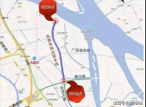 东部快速干线东里村段:道路起点接已建东部快速干线北段,终点与黄阁