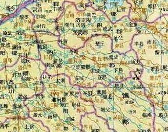 地图唐朝时期,先仍称为宋州,后来在公元742年,唐玄宗时,设置了睢阳郡