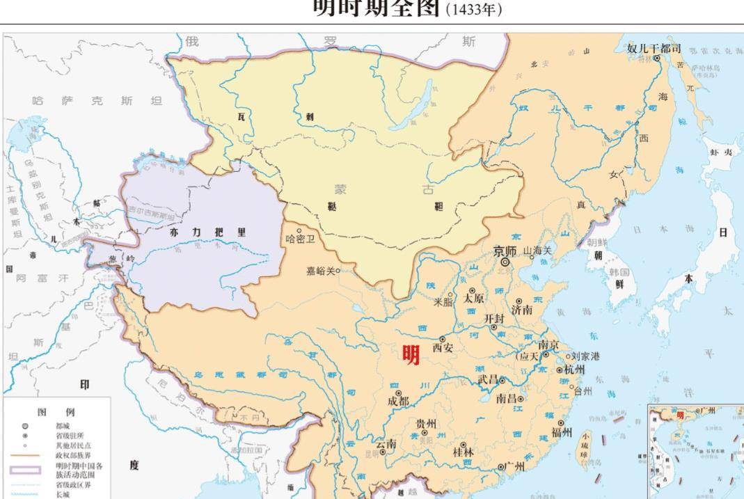 原创清朝和明朝差距有多大看一下明朝时期的地图暴露出清朝多蠢