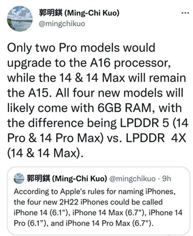 因为iphone se3的发布,今年iphone14系列取消了iphone14mini机型,以往