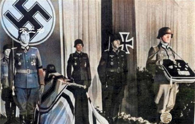 上色老照片:沙漠之狐隆美尔葬礼现场照 被希特勒赐死的德军战神_北非
