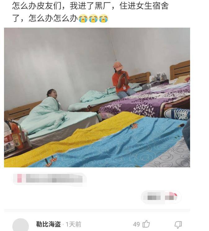 “那种工场是黑工场吗？我住的是女生宿舍！”大神评论太实在了哈哈