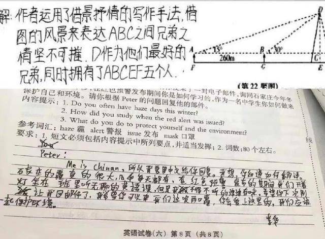 学生在试卷上剖明一当红明星，五个字太扎眼，阅卷教师懵了