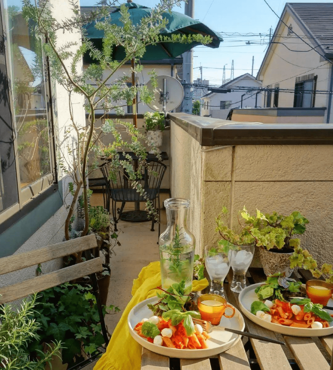 把美食搬到阳台，那位中年太太的一日三餐被曝光，网友曲呼太精致