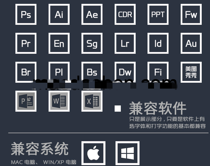 【资本分享】13000款精选设想字体安拆包下载MAC苹果pc mc 通用