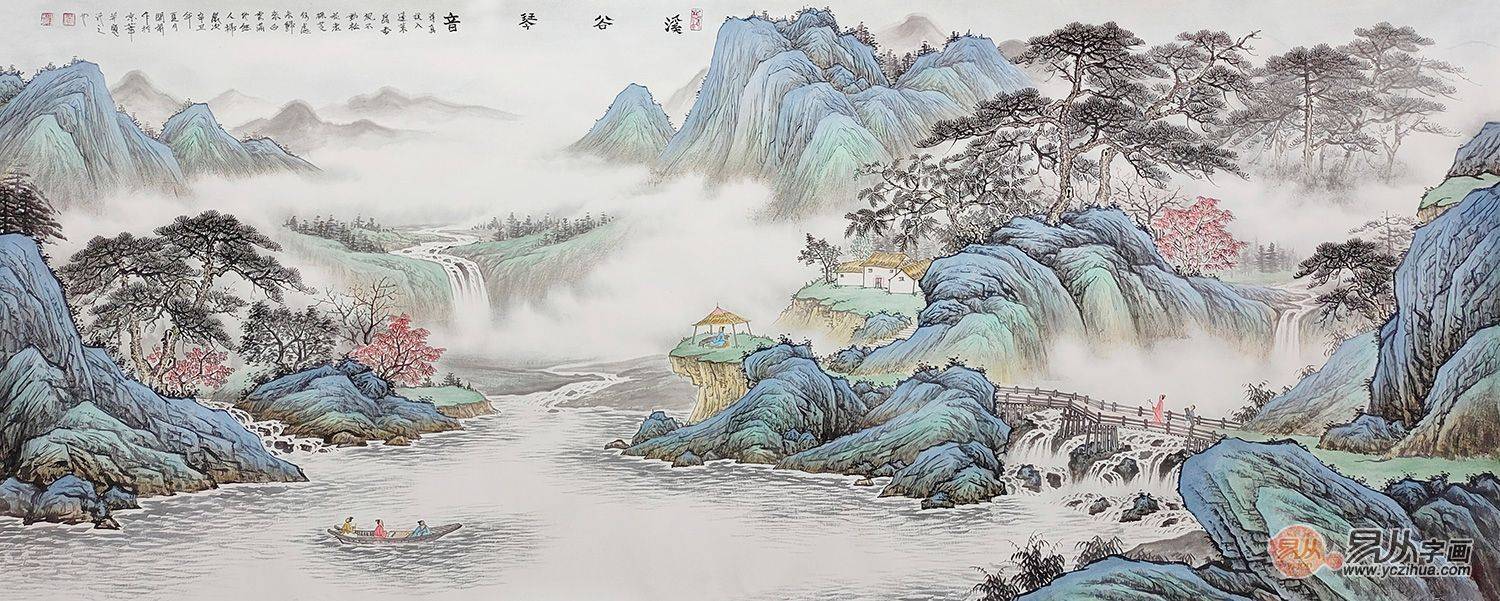 办公室挂画：黄开前山川做品 尽显身份文雅