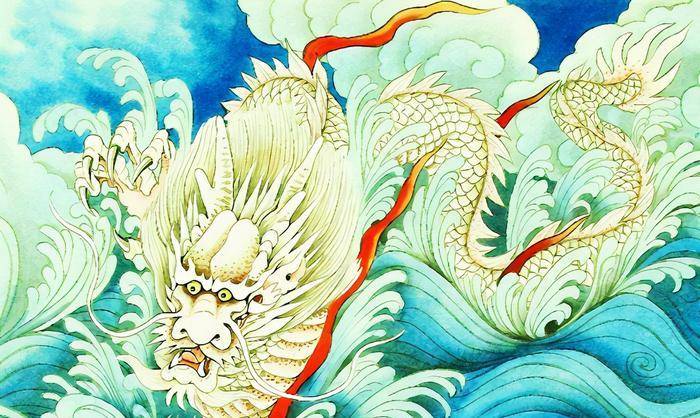 梦游水府，解读梦见水中有龙龙头伸出水面的神秘寓意