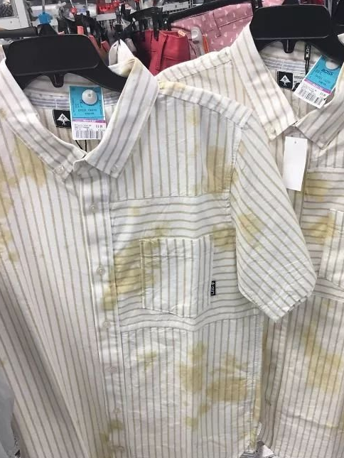 搞笑图6686体育片幽默段子笑话：老板说买这种衬衫以后不怕弄脏衣服(图1)