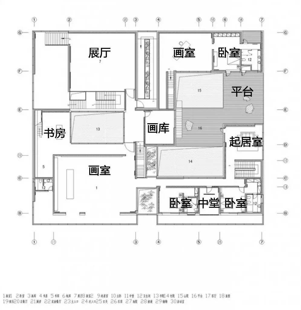 冯大中艺术馆二层平面图