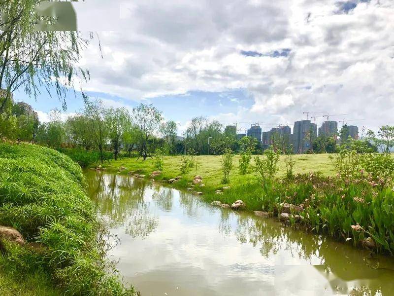 路段)北段,通过结合实际地形,  拆除部分水利挡墙,采用缓坡草坡入水