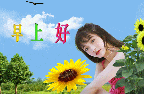 5月最新非常漂亮的美女图片动态表情,早安问候祝福语短信