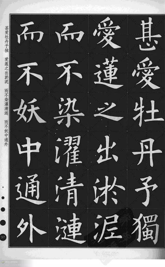 楷书集字《爱莲说》:智勇,欧阳询,颜真卿,这些书体都很漂亮!