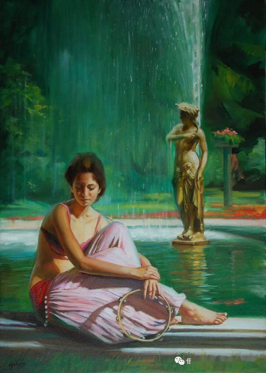 匈牙利画家拉斯洛·古里亚斯人物油画作品赏析