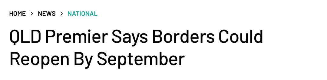 州长宣布：昆州或于九月重开边境，增派海外返