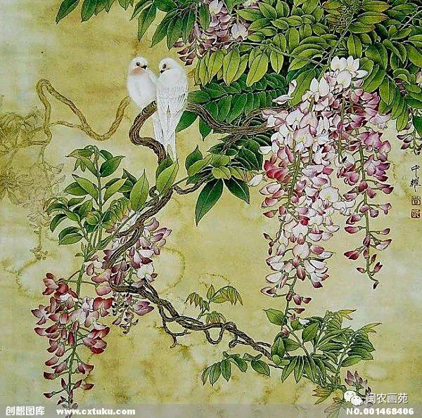 周中耀工笔樱花画法步骤