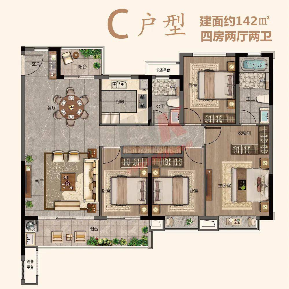 速速围观!建发泱著首推户型图建面约108㎡-142㎡曝光!