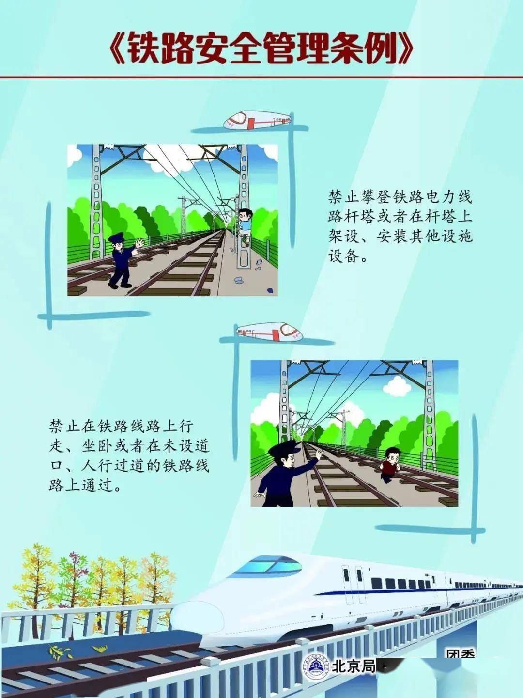爱路护路 《铁路安全管理条例》海报展板