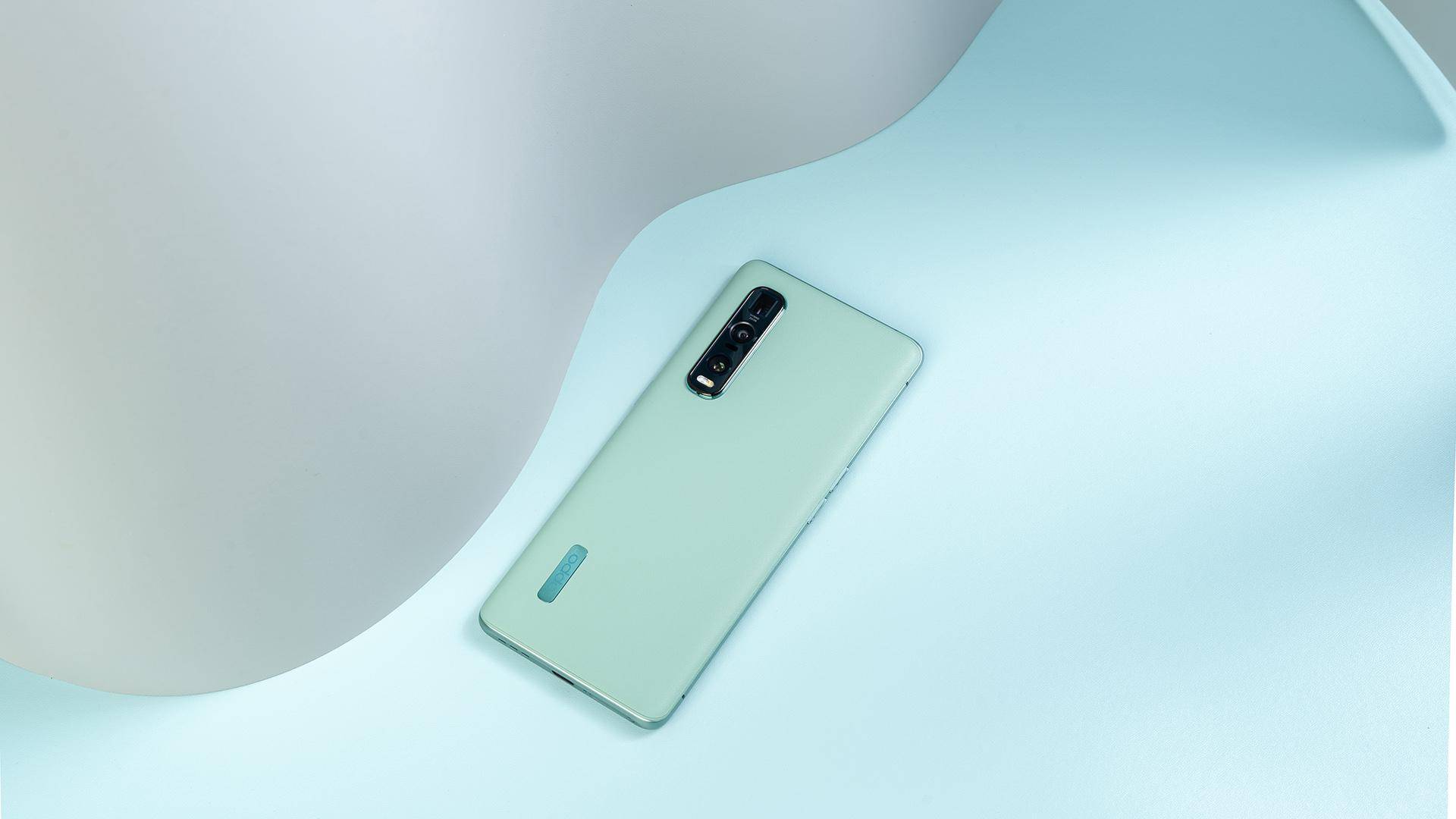 oppofindx2竹青色壁纸,oppofindx原生壁纸 青新愈色 全新上市 oppo find x2 pro竹青色图赏