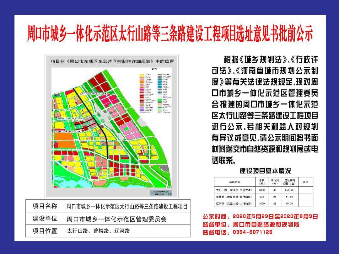 周口新规划的这11条路位置选在这些地方啦