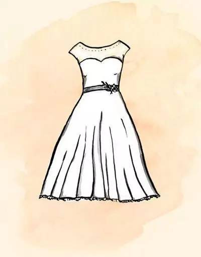 简单的婚纱裙子画法_简单裙子的画法(2)