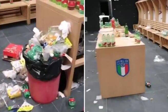 The dressing room was exposed after Italy lost: there are cigarette butts in the house full of garbage – yqqlm