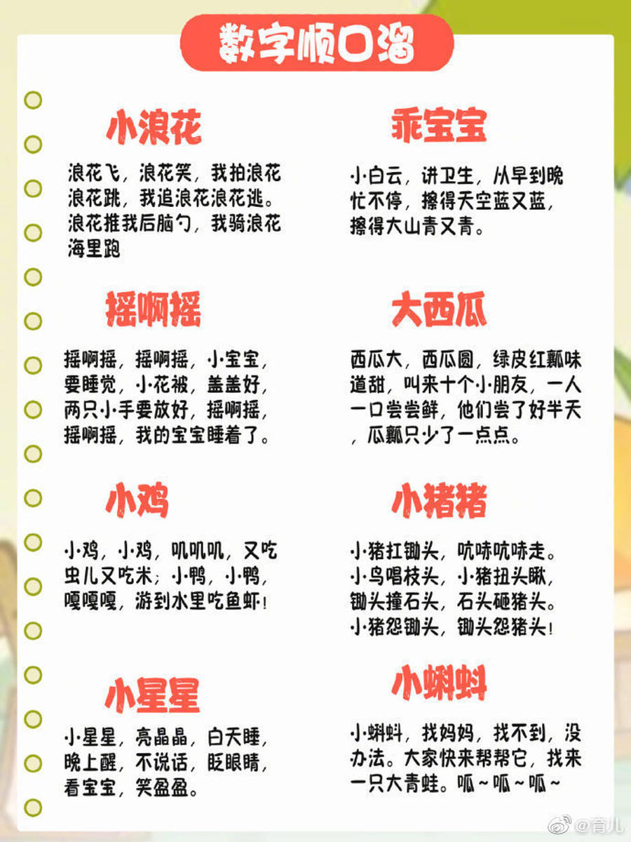 64首早教顺口溜~