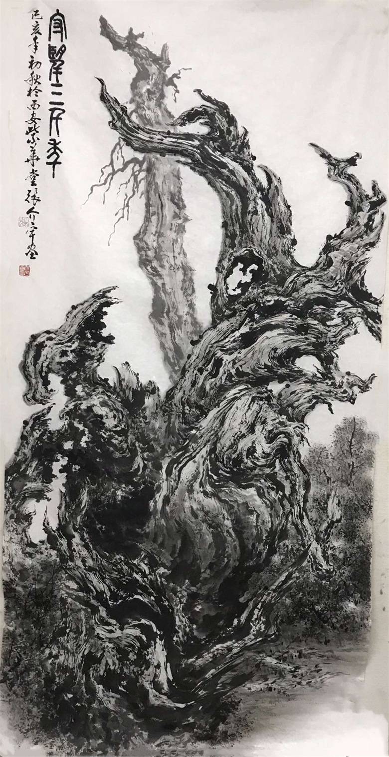 张介宇作品欣赏"胡杨艺术研究院的成立必将以一带一路为精神指引,加深