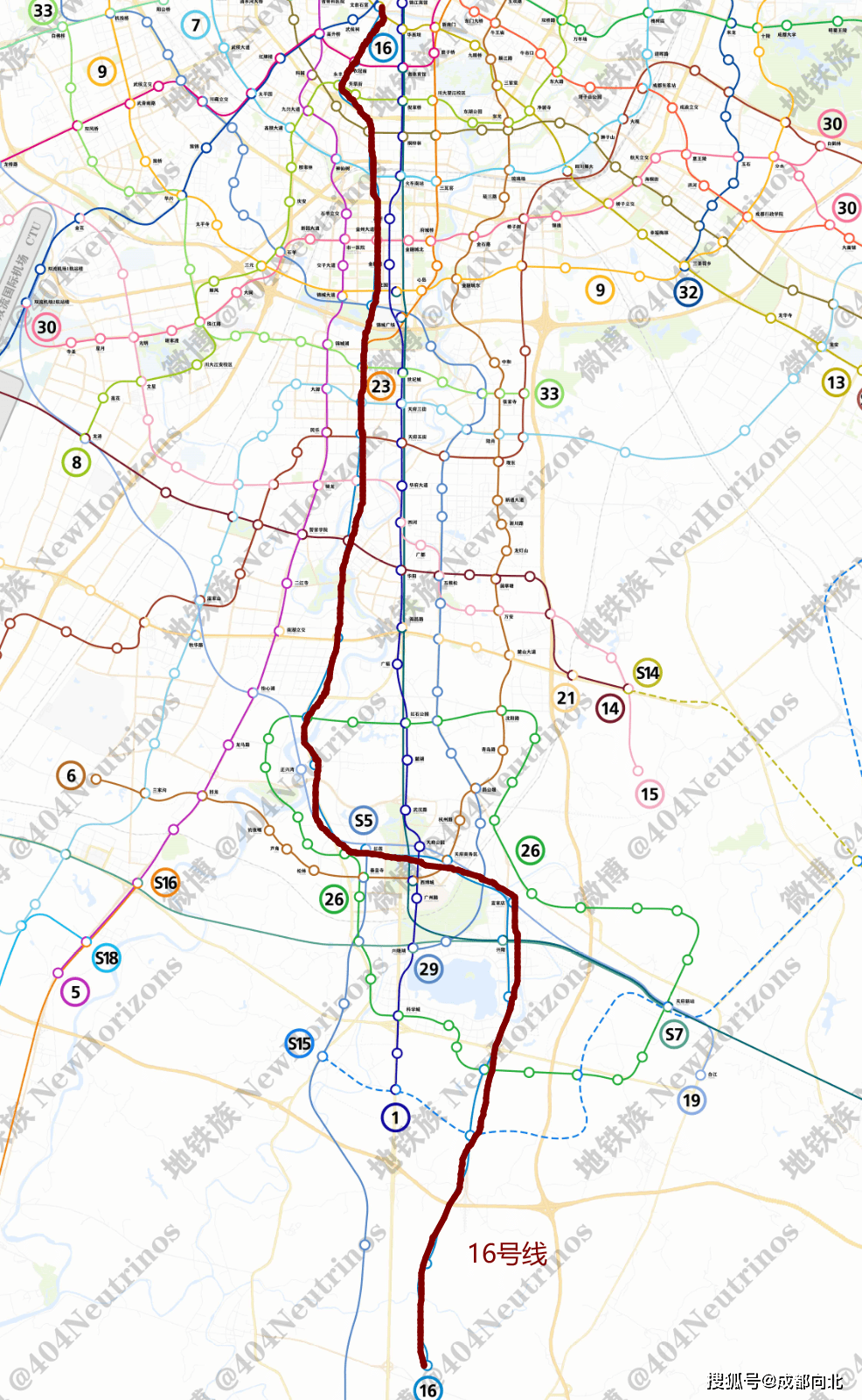 关于成都地铁原16号线拆分成16和23号线官方解析来啦