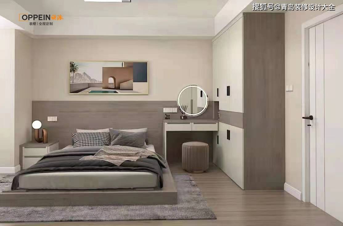 原创青铁华润城全屋定制效果图与实景图_青岛欧派全屋定制样板间