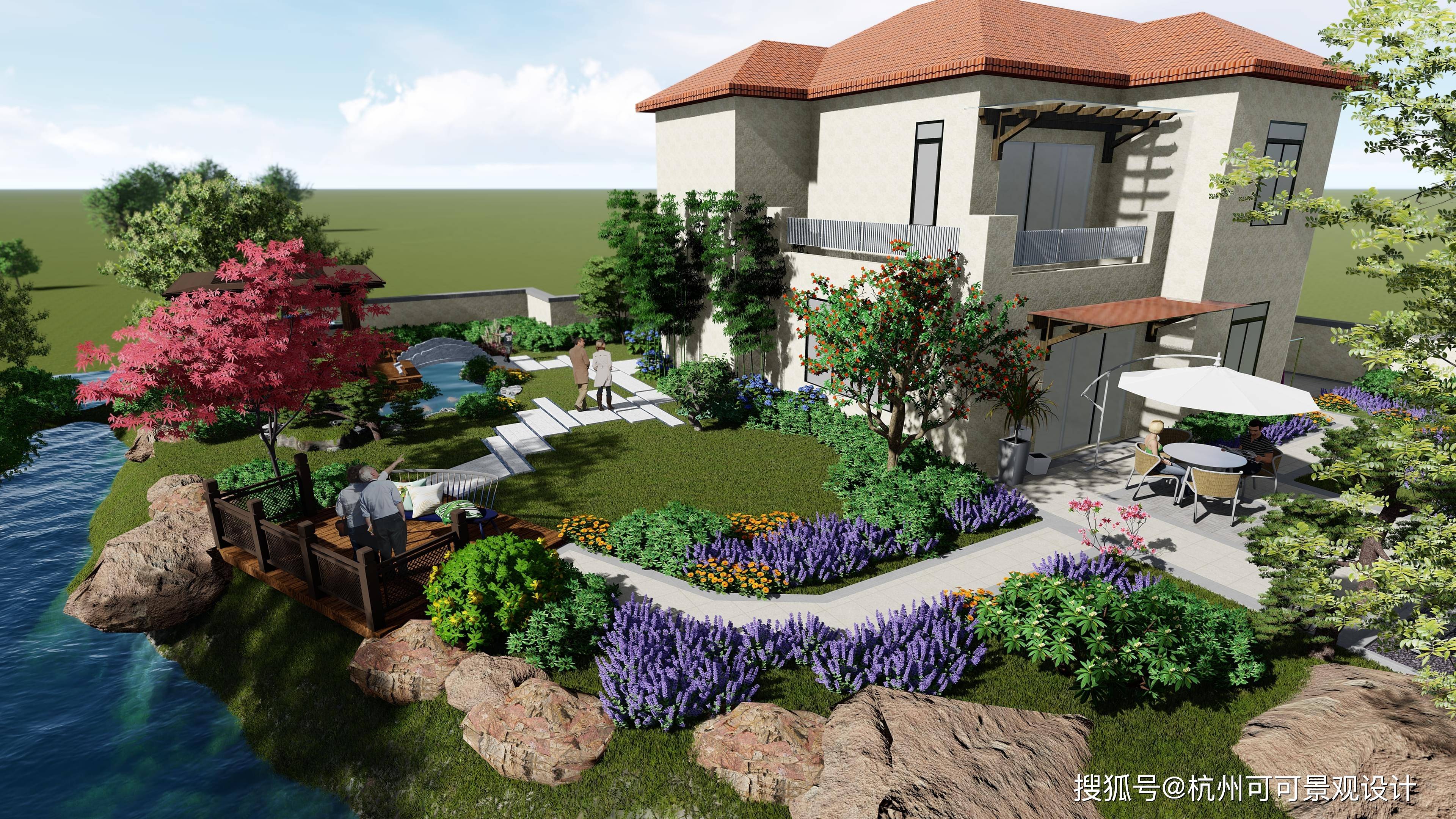 杭州别墅庭院设计:庭院造景的3大特点,让庭院生活更有氛围感!_景观
