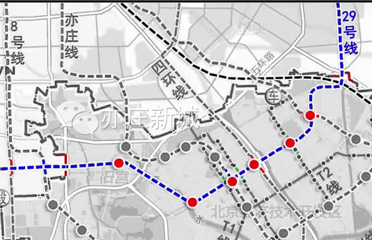 亦庄新城凉水河以西还有没有地铁规划?来看看北京地铁29号线走向