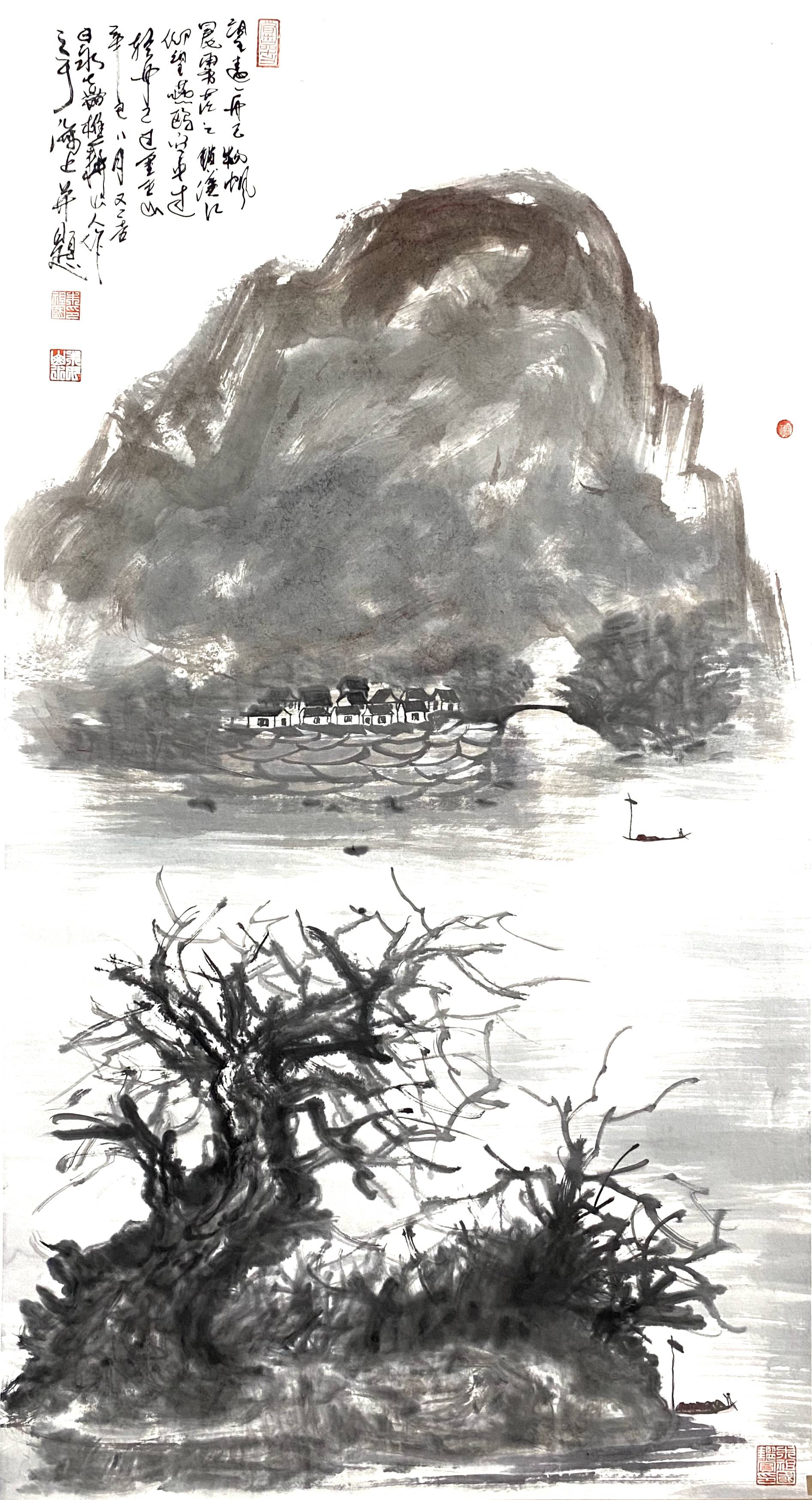 从万物盈虚中得出虚实|国画家,画鹰大家,指墨画艺术大师朱祖国书画