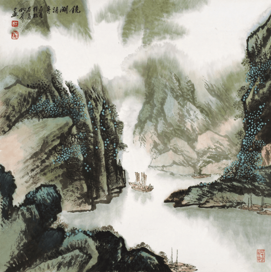 青山依旧在 几度夕阳红——天津著名画家杜明岑_山水画
